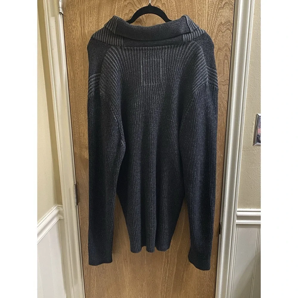 American Rag Mens Cowlneck Sweater Size XXL Black Cotton Stretch Pullover Twill